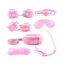 7 Piece bondage kit pink